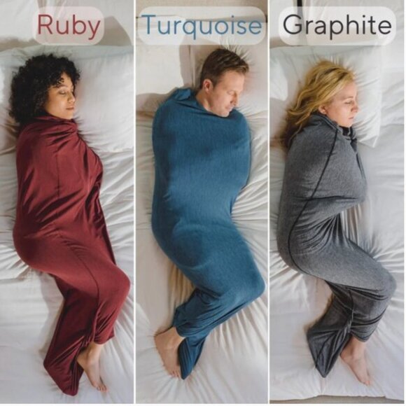 Hug Sleep Pod Cocoon Adult XL Gray Sensory Swaddle Sleeve Therapy Soothing Wrap - Picture 1 of 9